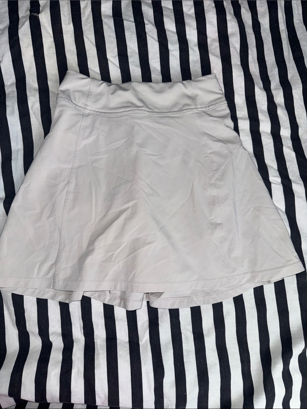 Athleta Light Gray Girls' Athletic Skort with Built-In Shorts